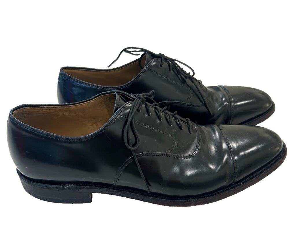 Johnston‎ & Murphy Melton Men's Cap Toe Black Leather Dress Shoes Oxfords Sz 11D